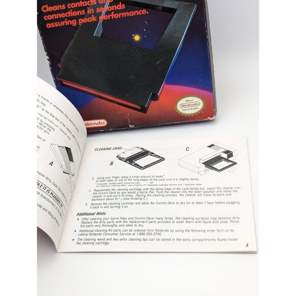 Nintendo Official NES Cleaning Kit Cleaning Cartridge w/ Box, Kit & Manual - Picture 11 of 12
